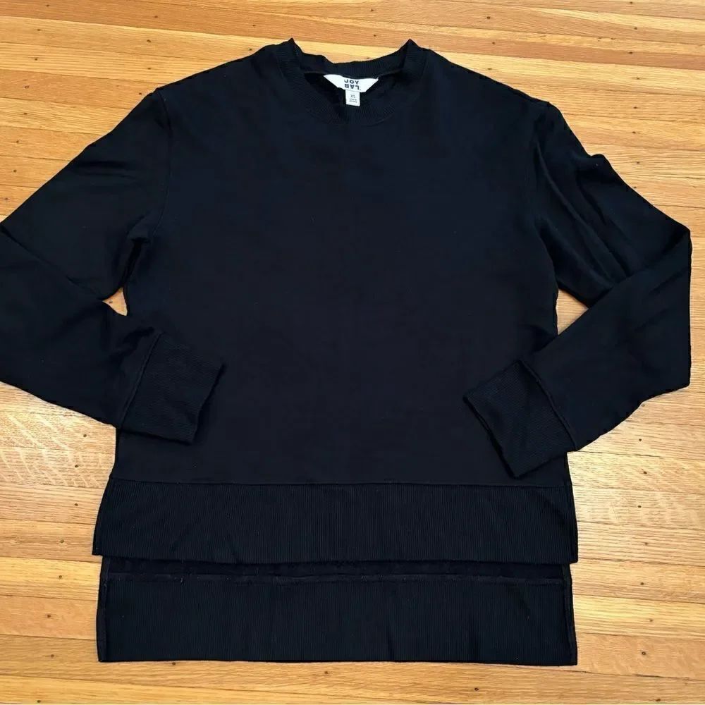 JoyLab black lightweight crewneck